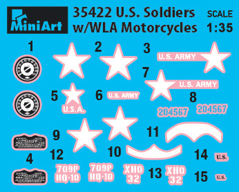 U.S. Soldiers with WLA Motorcycles (1:35)