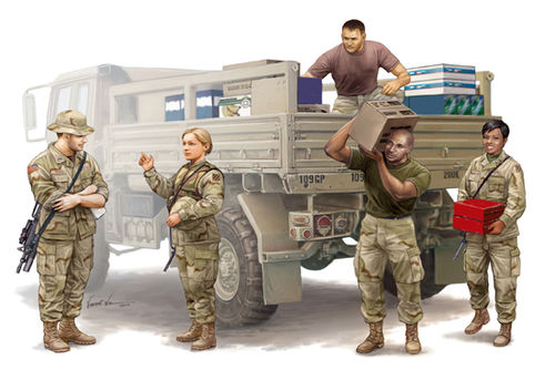 Modern U.S. Soldiers – Logistics Supply Team (1:35)