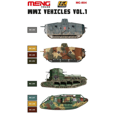 WWI Vehicles Camouflage Colors Vol.1